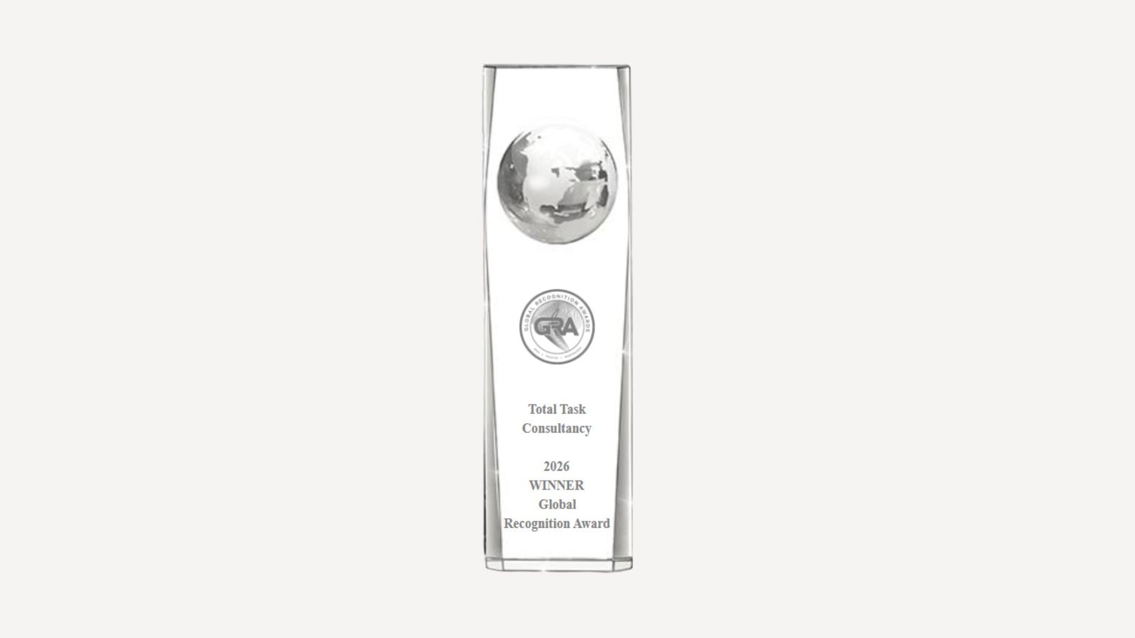 Total Task Consultancy receiving the 2026 Global Recognition Award for award-winning UK security and training excellence in Bagshot, Surrey, London, the UK and internationally