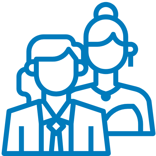 training courses icon for level 3 CPO in blue graphic