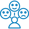training courses icon for behaviour detection in blue graphic outline