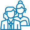 training courses icon for level 3 CPO in blue graphic